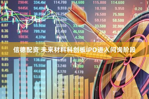 信德配资 未来材料科创板IPO进入问询阶段