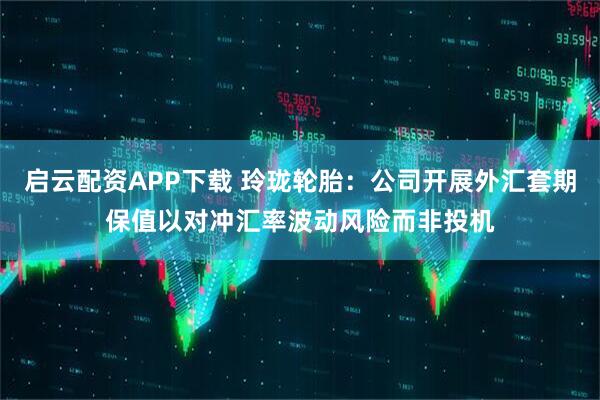 启云配资APP下载 玲珑轮胎：公司开展外汇套期保值以对冲汇率波动风险而非投机