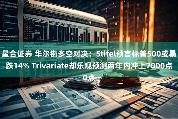 星合证券 华尔街多空对决：Stifel预言标普500或暴跌14% Trivariate却乐观预测两年内冲上7000点