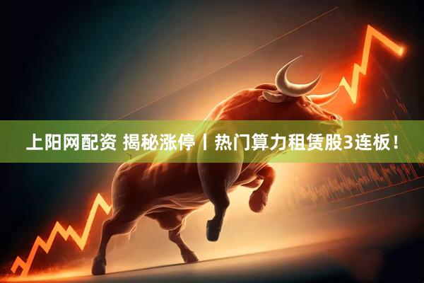 上阳网配资 揭秘涨停丨热门算力租赁股3连板！